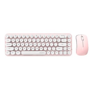 MOFII - Wireless Keyboard + Mouse Set Sweet 2.4G White - Pink