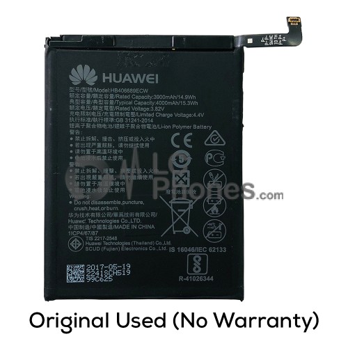 Huawei Y7 / Y7 Prime 2019 / Y7 (2019) - (Original Used) Battery HB406689ECW 3900mAh 14.9WH (No Warranty)