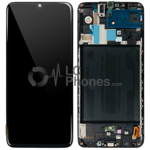 Samsung Galaxy A70 A705F - Full Front LCD Digitizer with Frame Black < Service Pack >