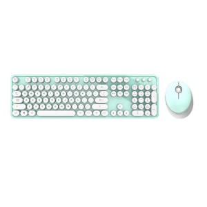 MOFII - Wireless Keyboard + Mouse Set Sweet 2.4G White - Green