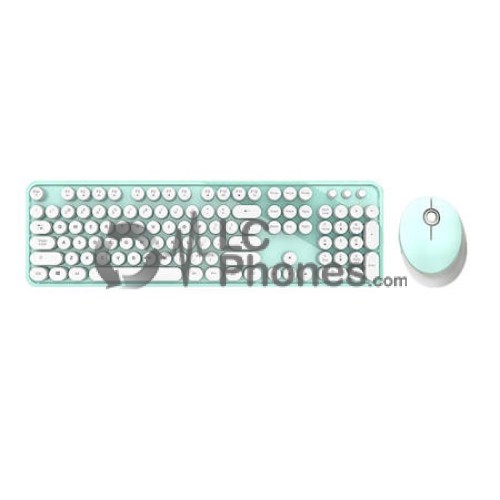 MOFII - Wireless Keyboard + Mouse Set Sweet 2.4G White - Green