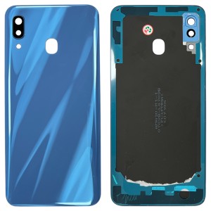 Samsung Galaxy A30 A305 - Battery Cover with Adhesive & Camera Lens Blue