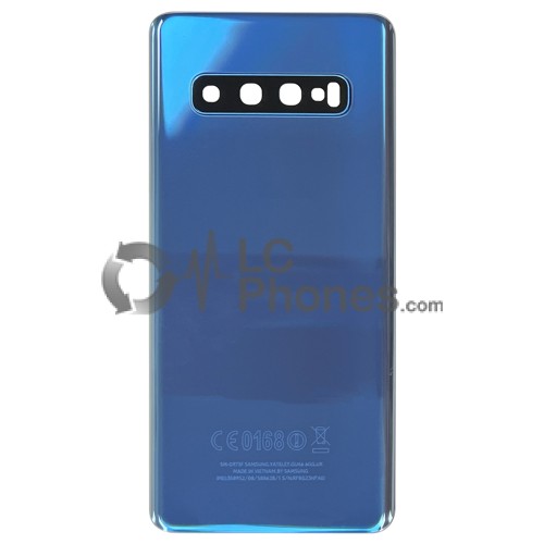 Samsung Galaxy S10 G973 - Battery Cover with Adhesive & Camera Lens Prism Blue