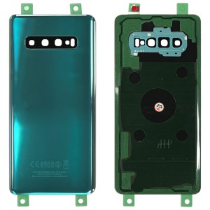 Samsung Galaxy S10 Plus G975 - Battery Cover with Adhesive & Camera Lens Prism Green