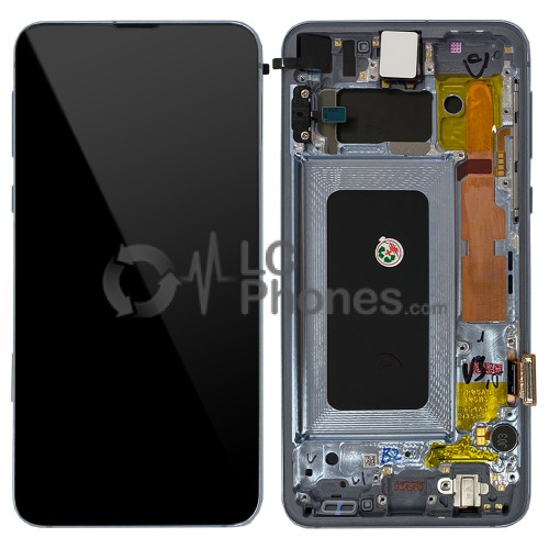 Samsung Galaxy S10e G970F - Full Front LCD Digitizer With Frame Blue < Service Pack >