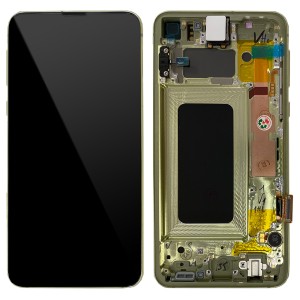 Samsung Galaxy S10e G970F - Full Front LCD Digitizer With Frame Yellow 