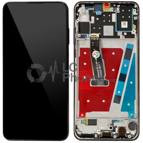 Huawei P30 Lite - Full Front LCD Digitizer with Frame Midnight Black (Version 48MP)