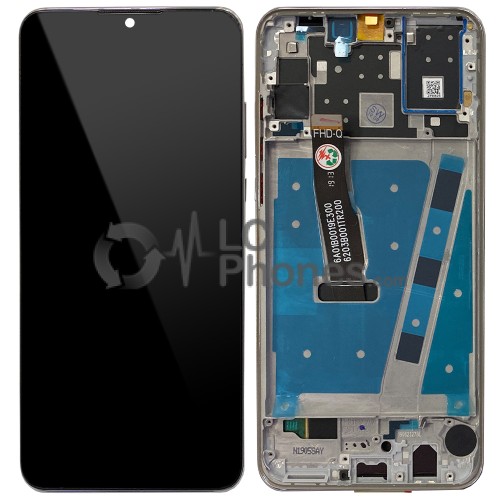 Huawei P30 Lite - Full Front LCD Digitizer with Pearl White (Version 24MP)