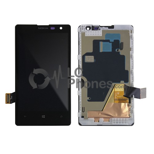 Nokia Lumia 1020 - Full Front LCD Digitizer With Frame Black