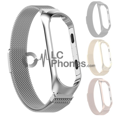 Xiaomi Smart Band 4 - Milanese Magnetic Loop Stainless Steel Watch Band Silver