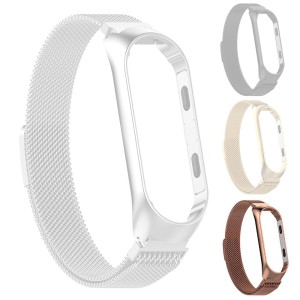 Xiaomi Smart Band 4 - Milanese Magnetic Loop Stainless Steel Watch Band Rose Gold
