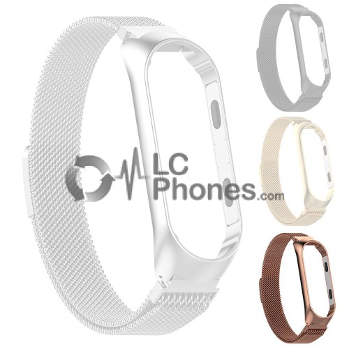 Xiaomi Smart Band 4 - Milanese Magnetic Loop Stainless Steel Watch Band Rose Gold