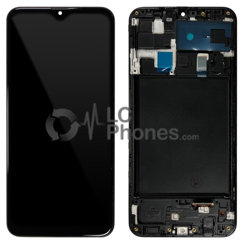 Samsung Galaxy A20 A205 - Full Front LCD Digitizer With Frame Black (OLED)