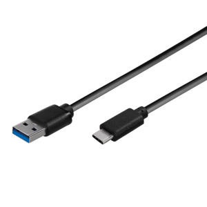USB to Type-C Cable Black 0.3m