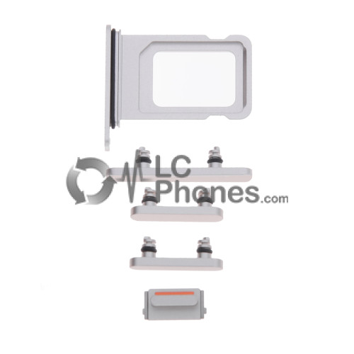 iPhone 11 Pro Max - Back Housing Cover with Buttons White