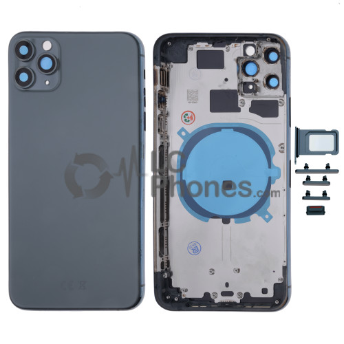 iPhone 11 Pro Max - Back Housing Cover with Buttons Midnight Green