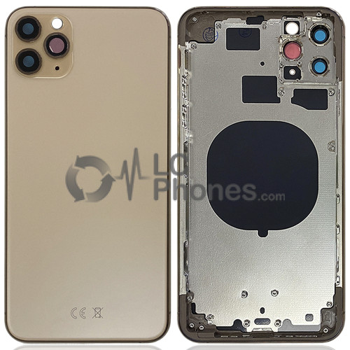 iPhone 11 Pro Max - Back Housing Cover with Buttons Gold
