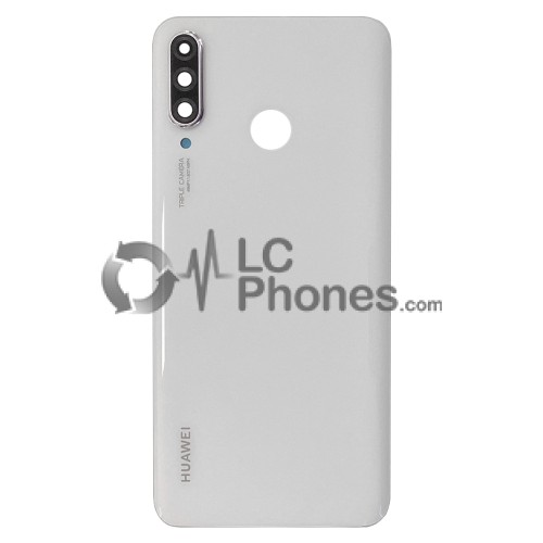 Huawei P30 Lite - Battery Cover with Adhesive & Camera Lens Pearl White (Version 48MP)