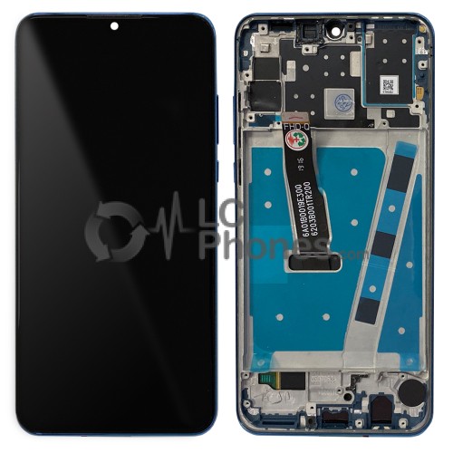 Huawei P30 Lite - Full Front LCD Digitizer with Frame Peacock Blue (Version 24MP)