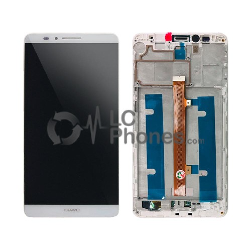 Huawei Ascend Mate 7 - Full Front LCD Digitizer With Frame White